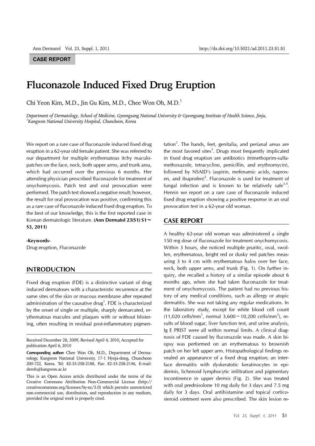 Fluconazole Induced Fixed Drug Eruption