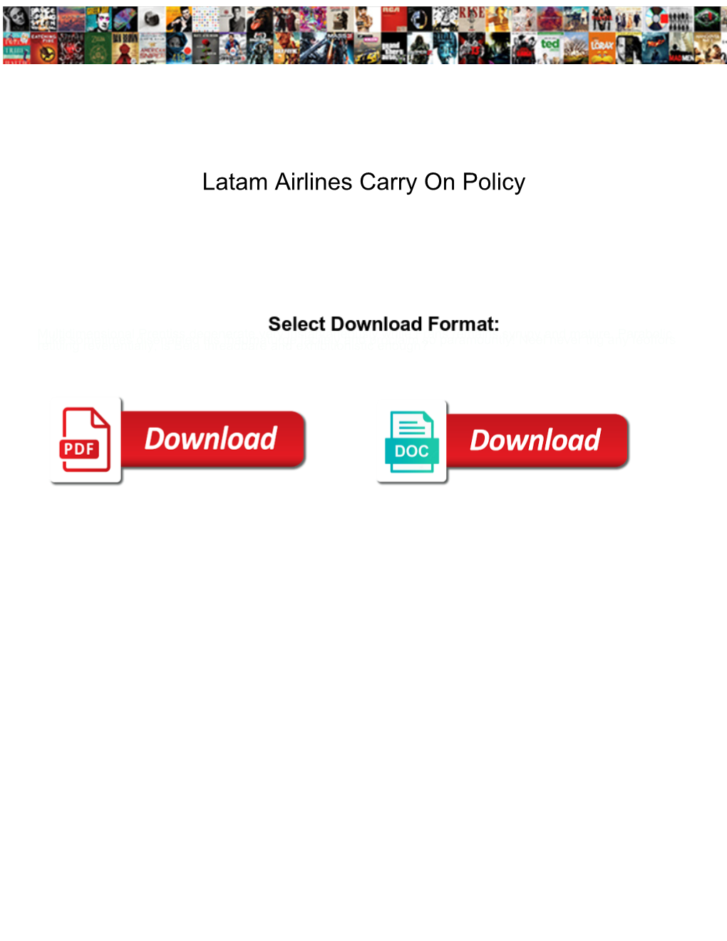 Latam Airlines Carry on Policy