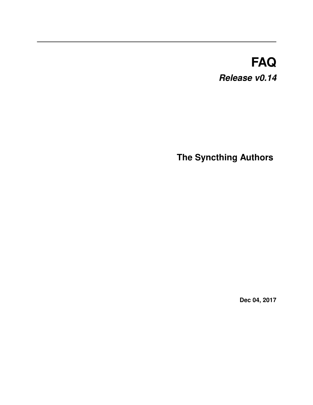 Release V0.14 the Syncthing Authors