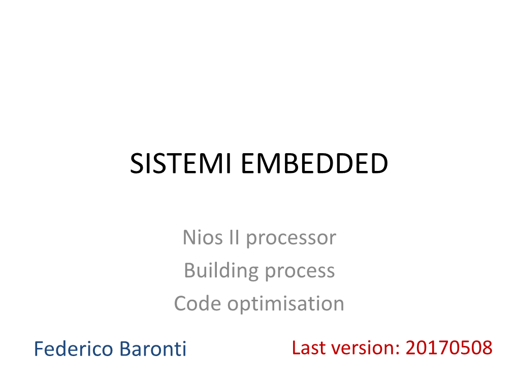 Sistemi Embedded