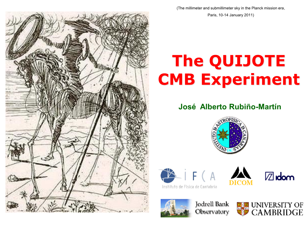 The QUIJOTE CMB Experiment