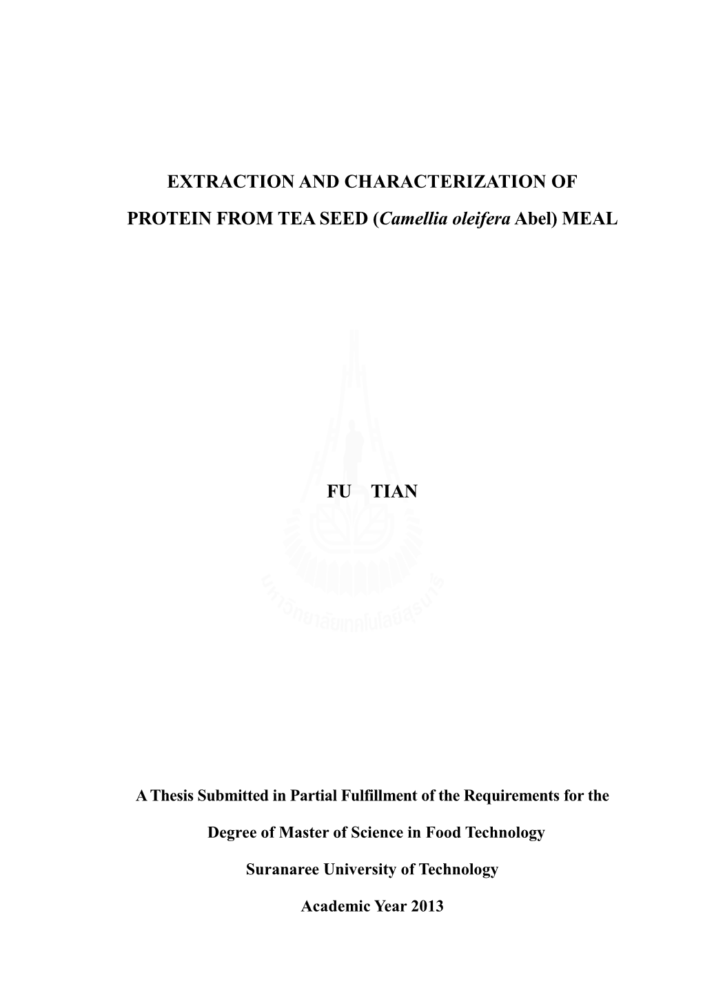Extraction and Characterization Of