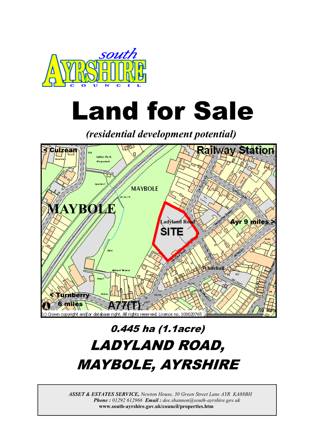 Land for Sale (Residential Development Potential)