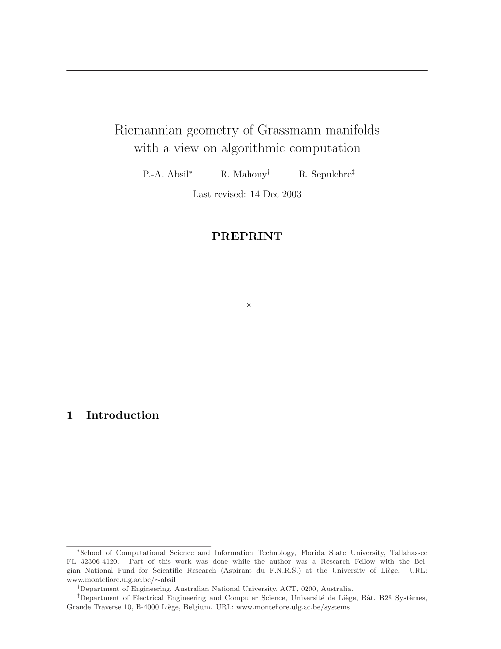 Riemannian Geometry of Grassmann Manifolds with a View on Algorithmic Computation