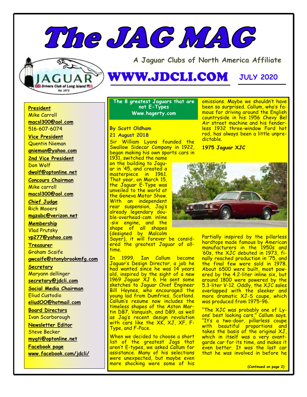 Jaguar Clubs of North America Affiliate