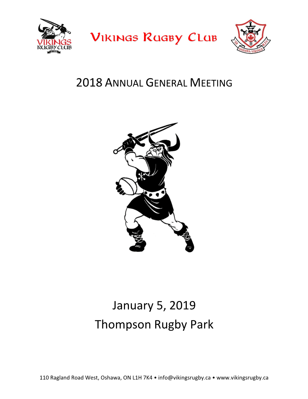 January 5, 2019 Thompson Rugby Park