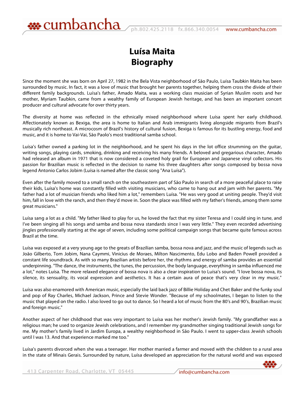 Luísa Maita Biography