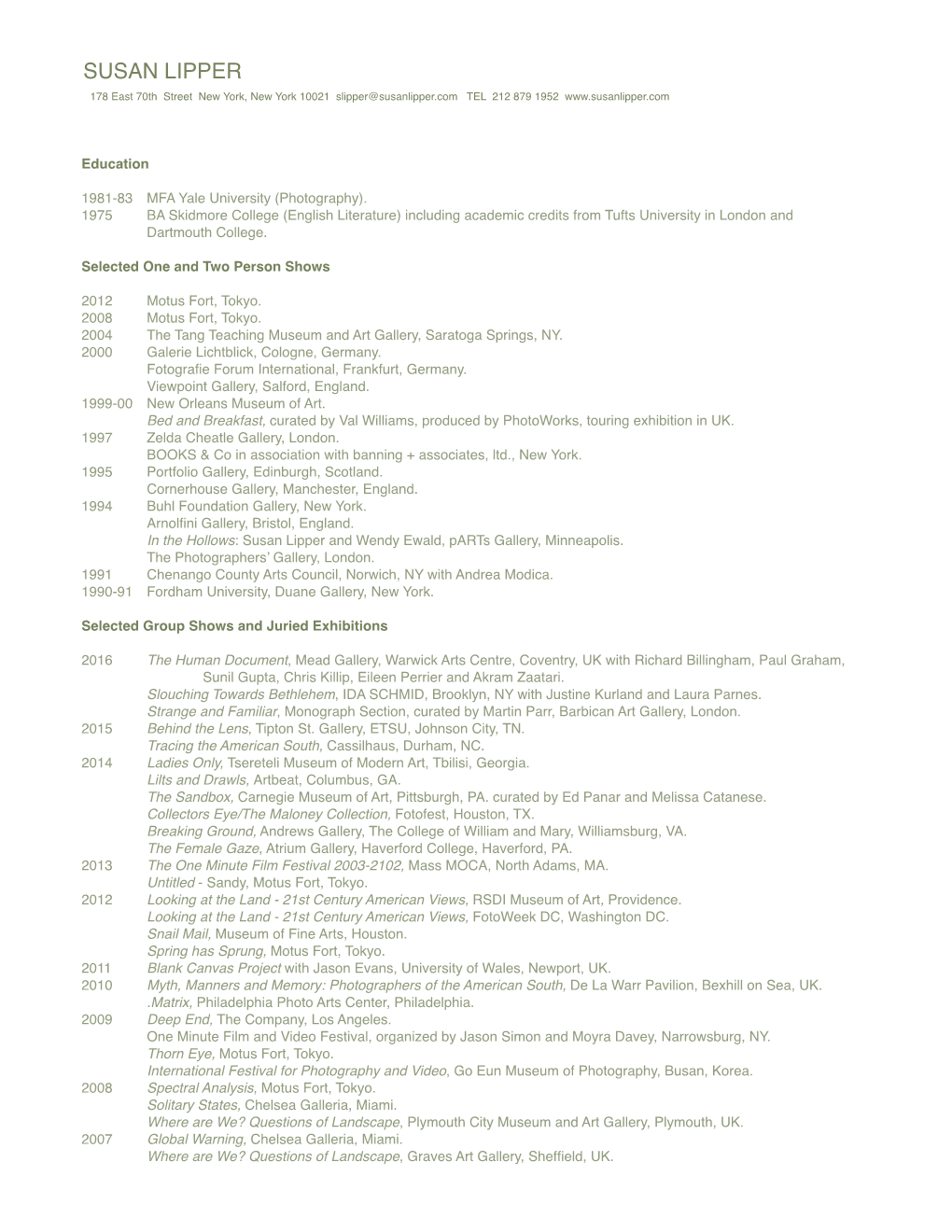 Susan Lipper Cv 2016-08-29 Pages