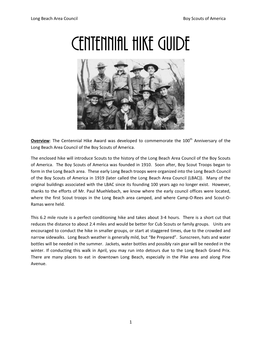 Centennial Hike Guide