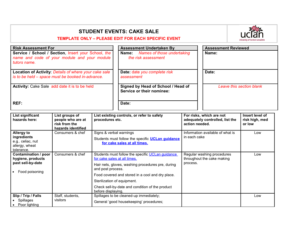 Risk Assessment Form s2