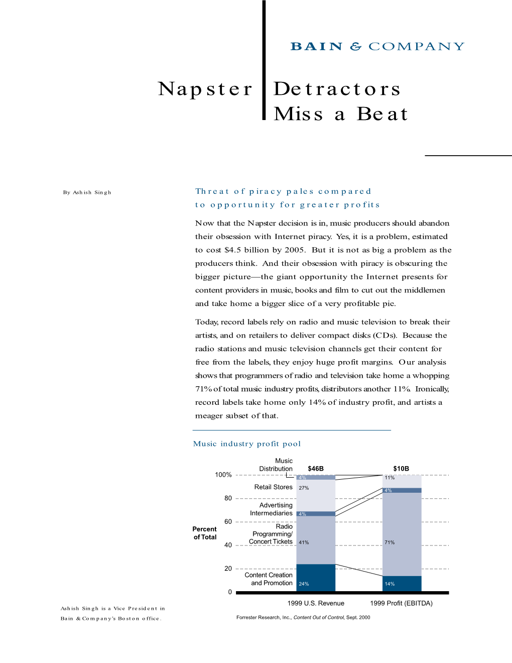 Napster Detractors Miss a Beat