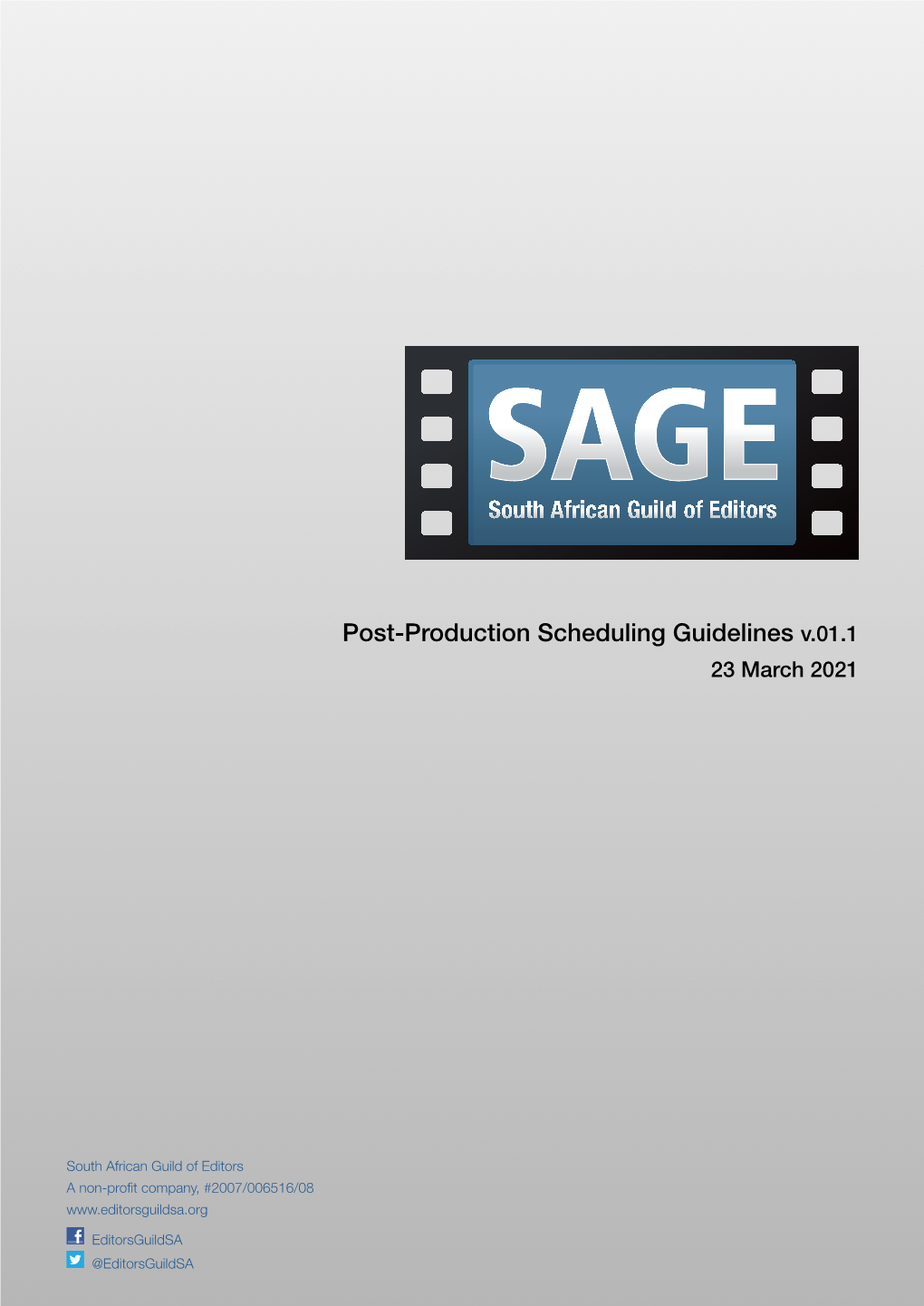 Post-Production Scheduling Guidelines V.01.1 23 March 2021