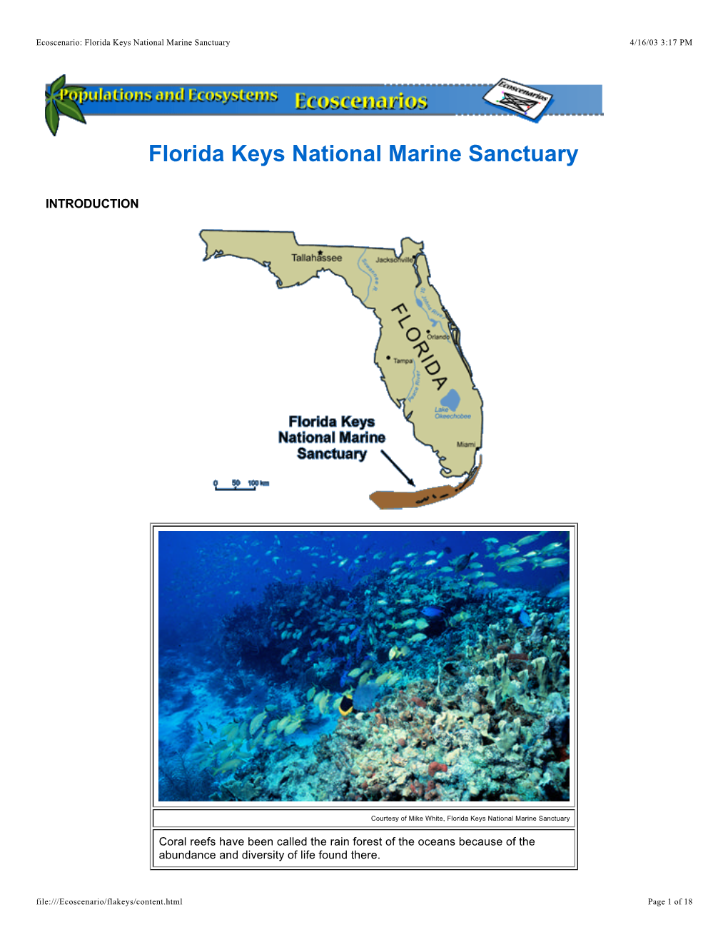 Florida Keys National Marine Sanctuary 4/16/03 3:17 PM