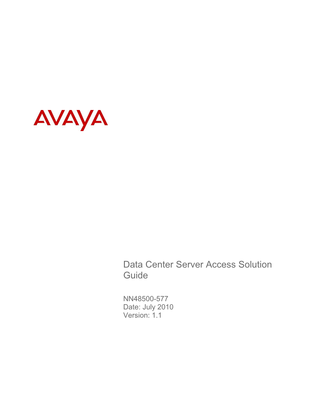 Data Center Server Access Solution Guide