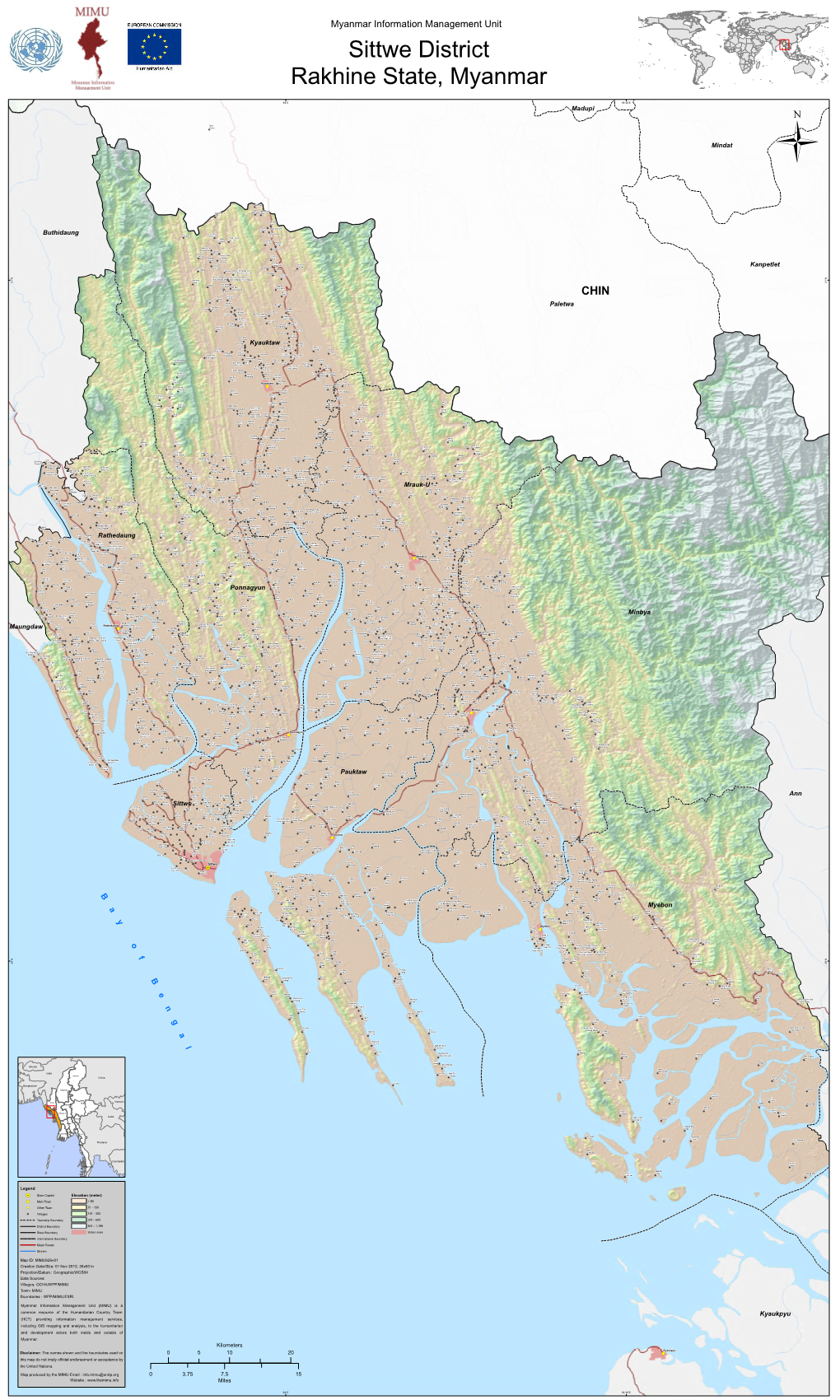 Myanmar Information Management Unit Sittwe District Rakhine State, Myanmar