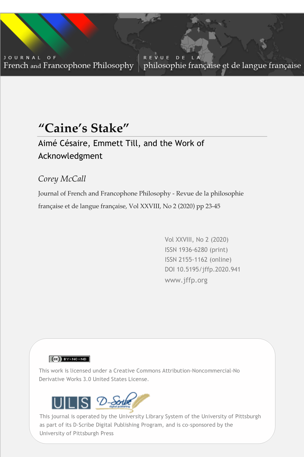 “Caine's Stake”