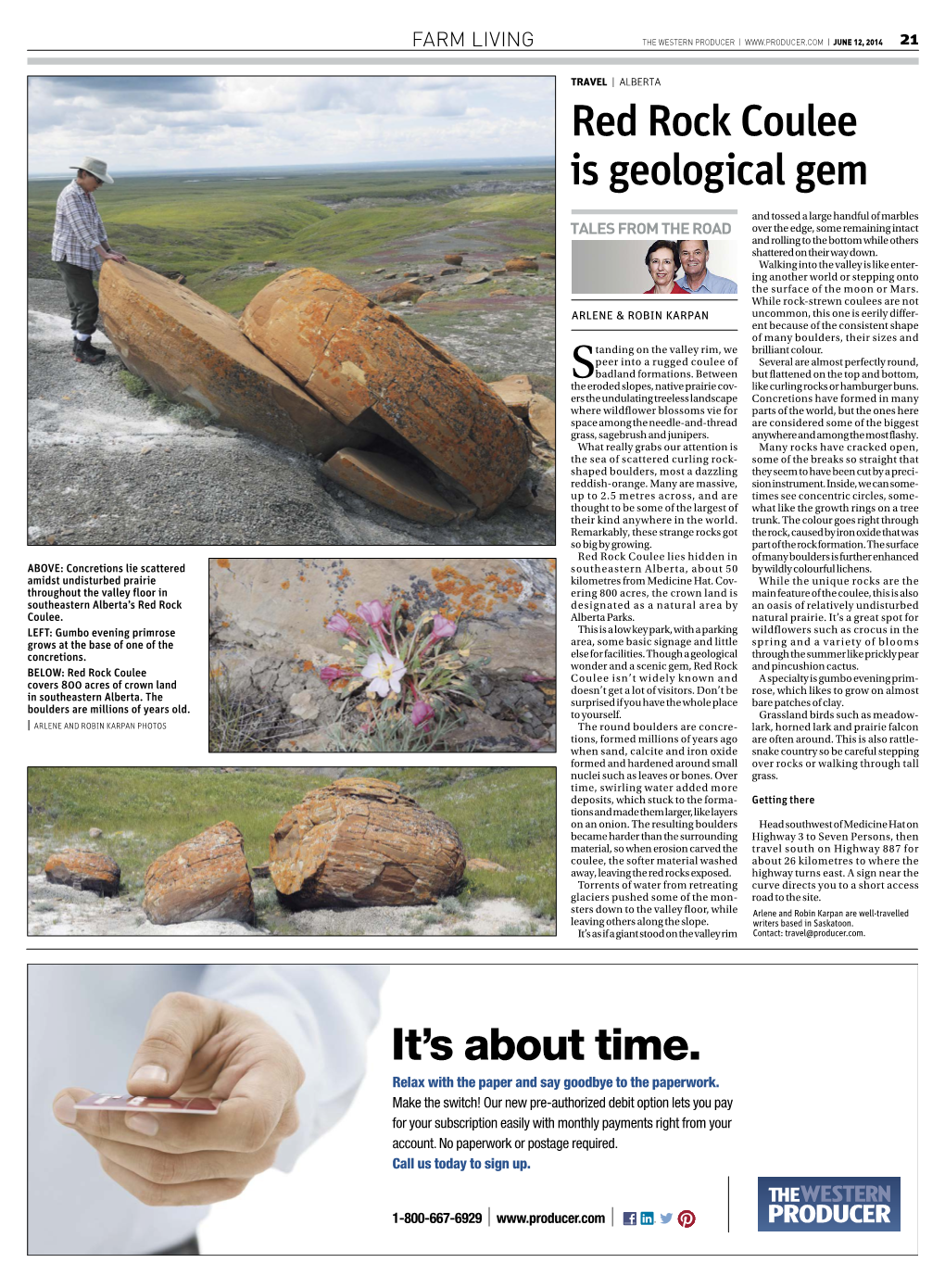 Red Rock Coulee Is Geological Gem It's About Time