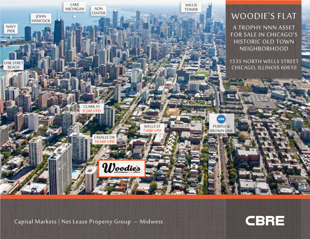 Woodie's Flat a Trophy Nnn Asset for Sale in Chicago's Historic Old Town Neighborhood 1535 North Wells Street Chicago, Illinois 60610