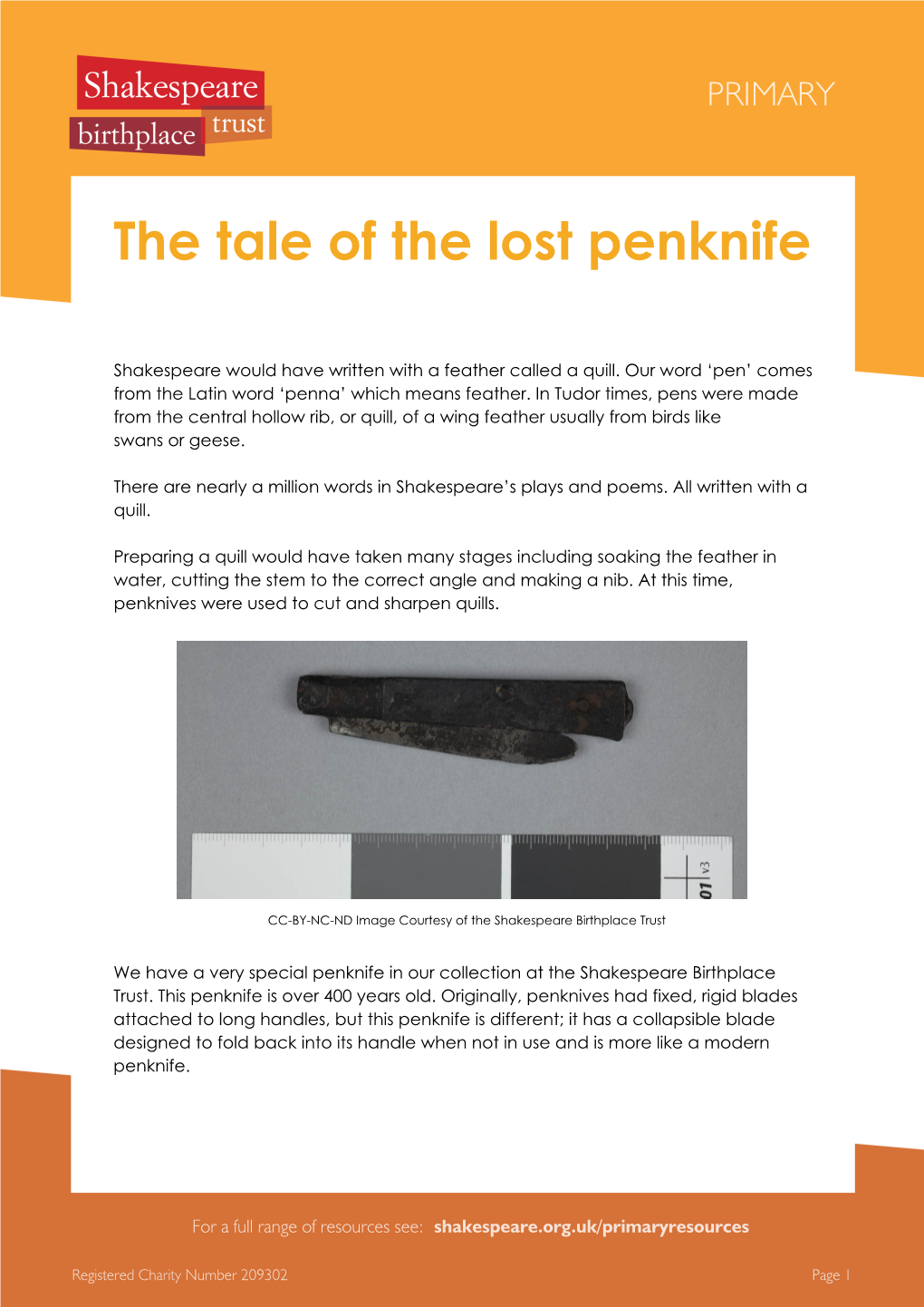 The Tale of the Lost Penknife