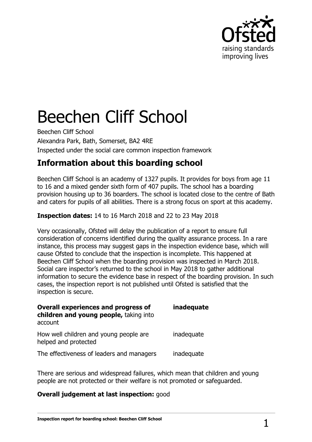 Boarding School Details