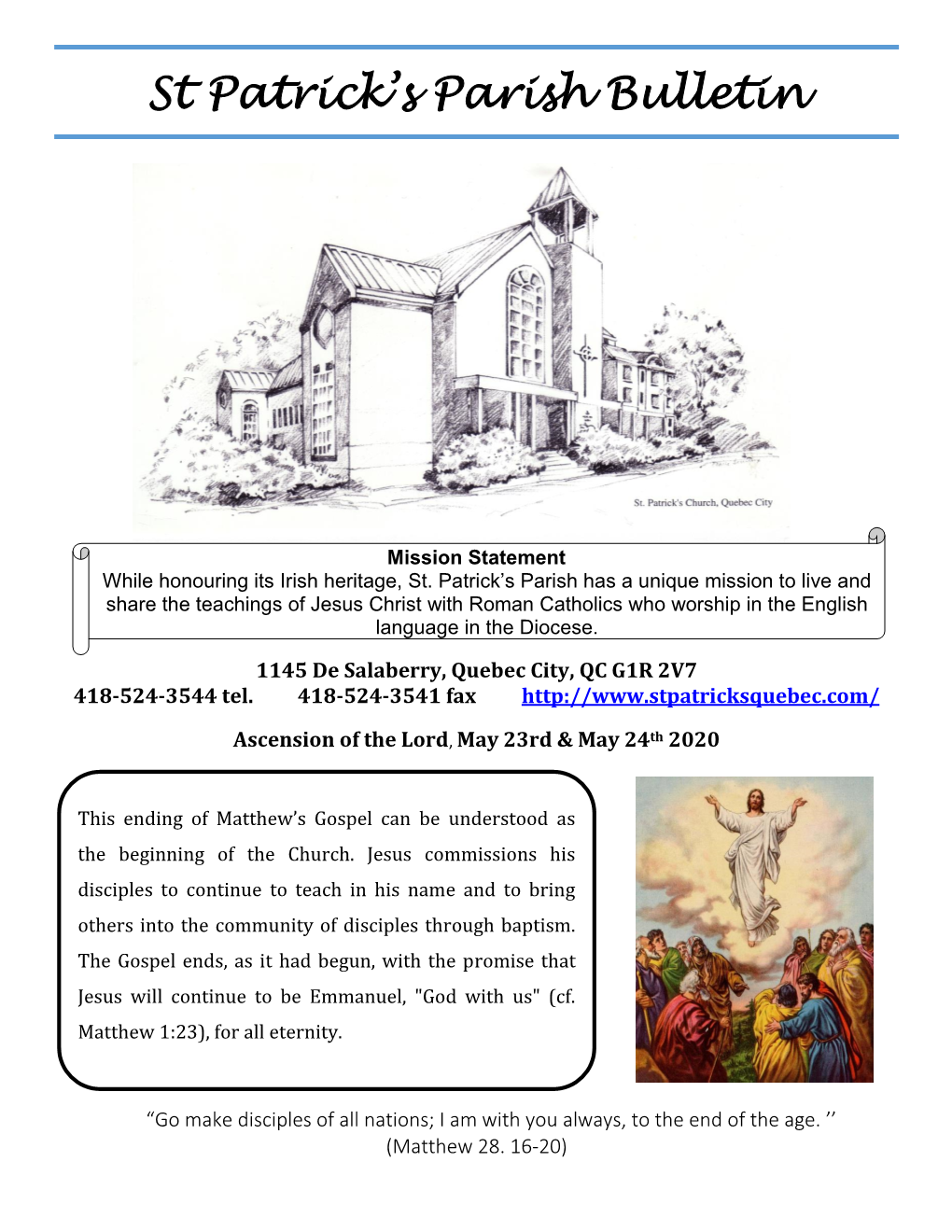St Patrick's Parish Bulletin