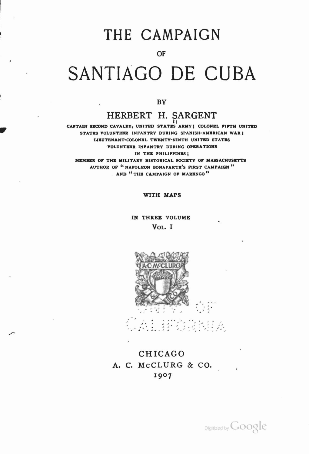 The Campaign of Santiago De Cuba