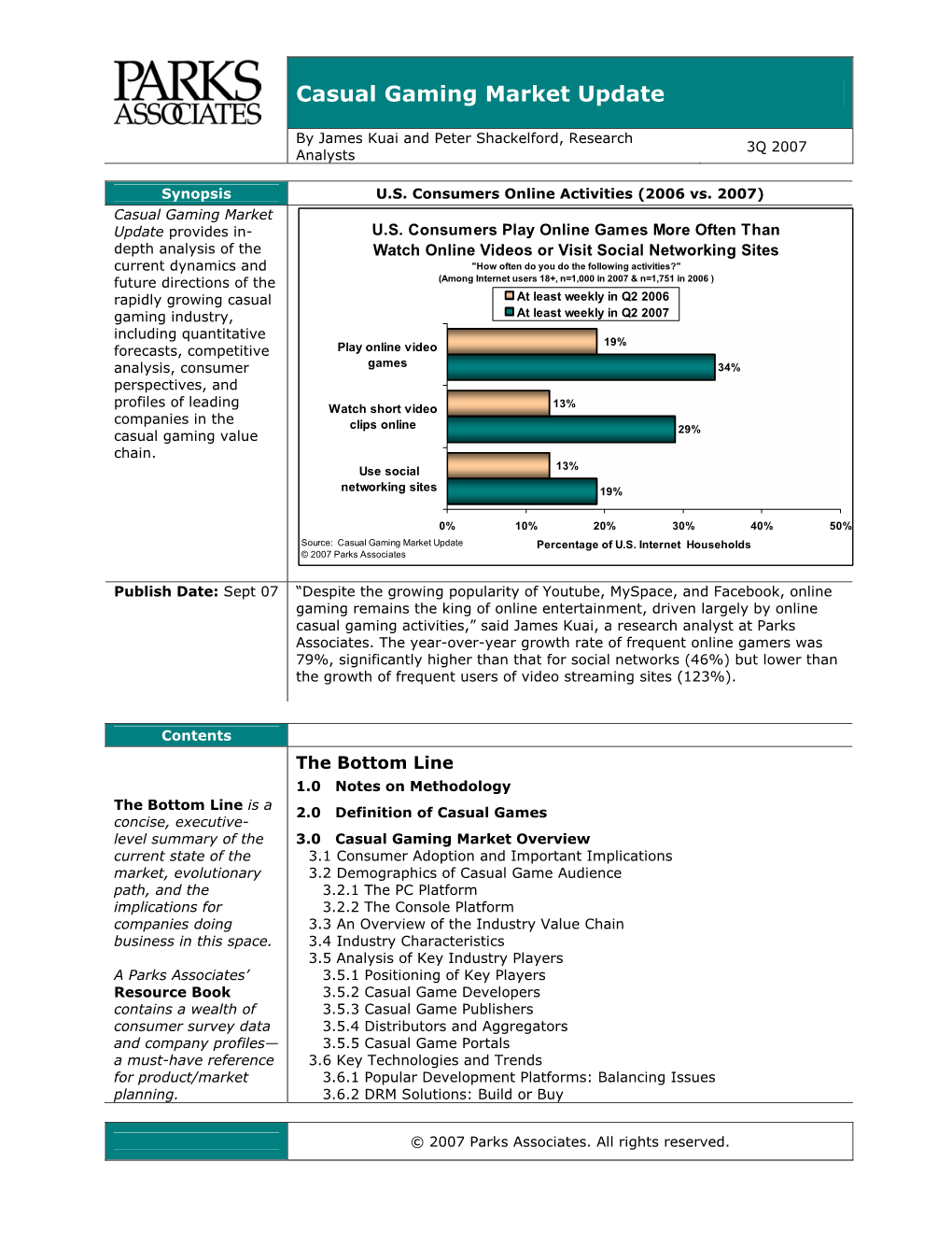 Casual Gaming Market Update