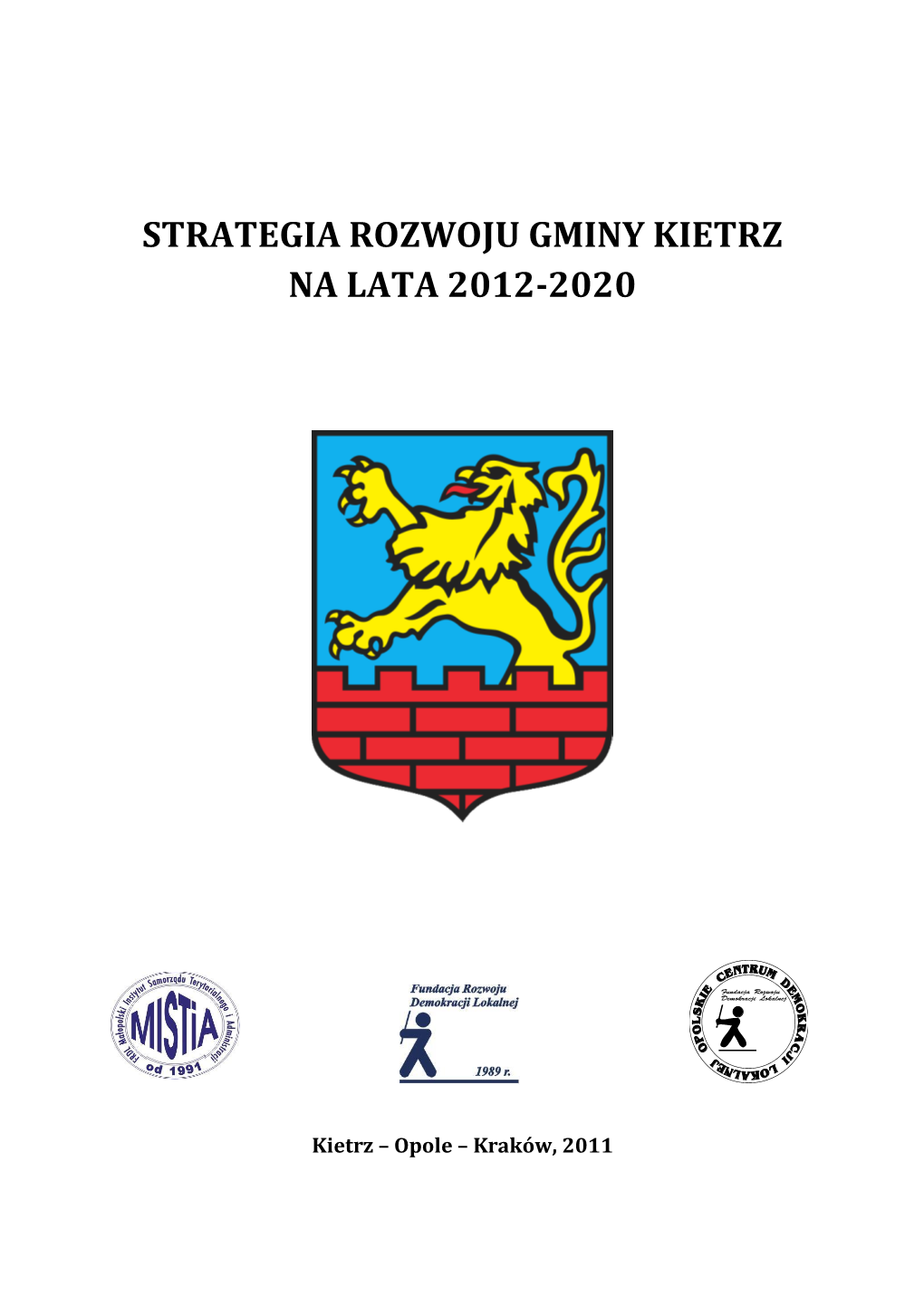 Strategia Rozwoju Gminy Kietrz Na Lata 2012-2020