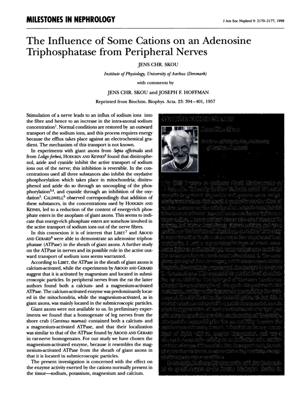 The Influence of Some Cations on an Adenosine Triphosphatase from Peripheral Nerves