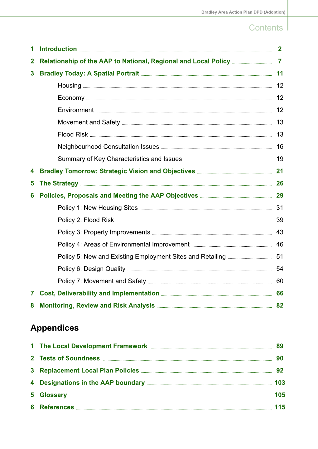 Bradley Area Action Plan DPD (Adoption)