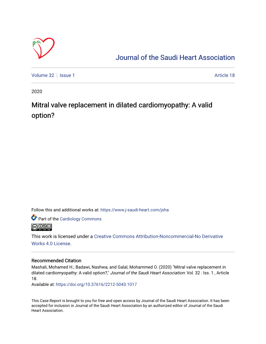 Mitral Valve Replacement in Dilated Cardiomyopathy: a Valid Option?