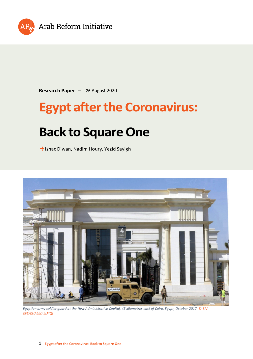 Egypt After the Coronavirus: Back to Square One