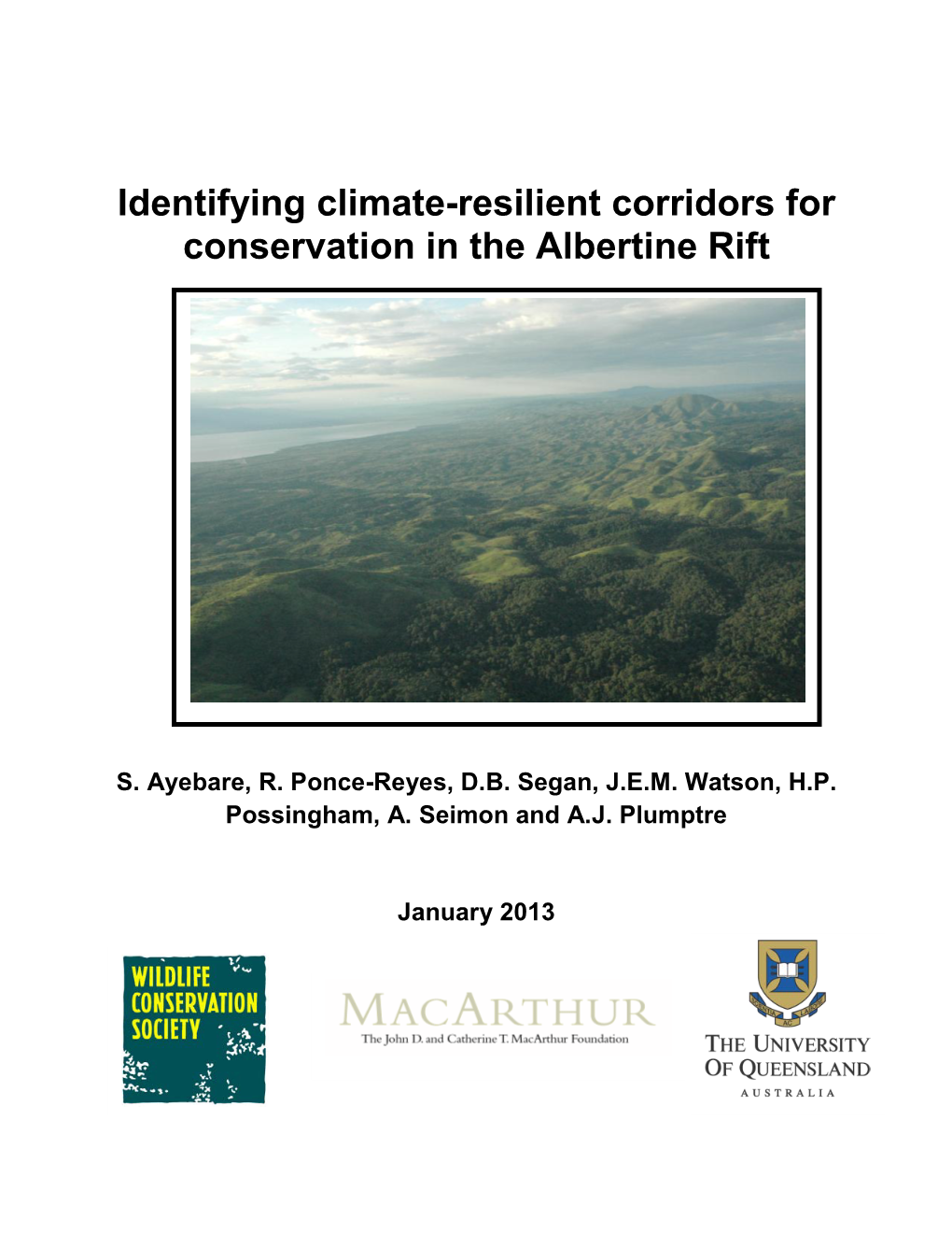 Identifying Corridors for Conservation in the Albertine Rift