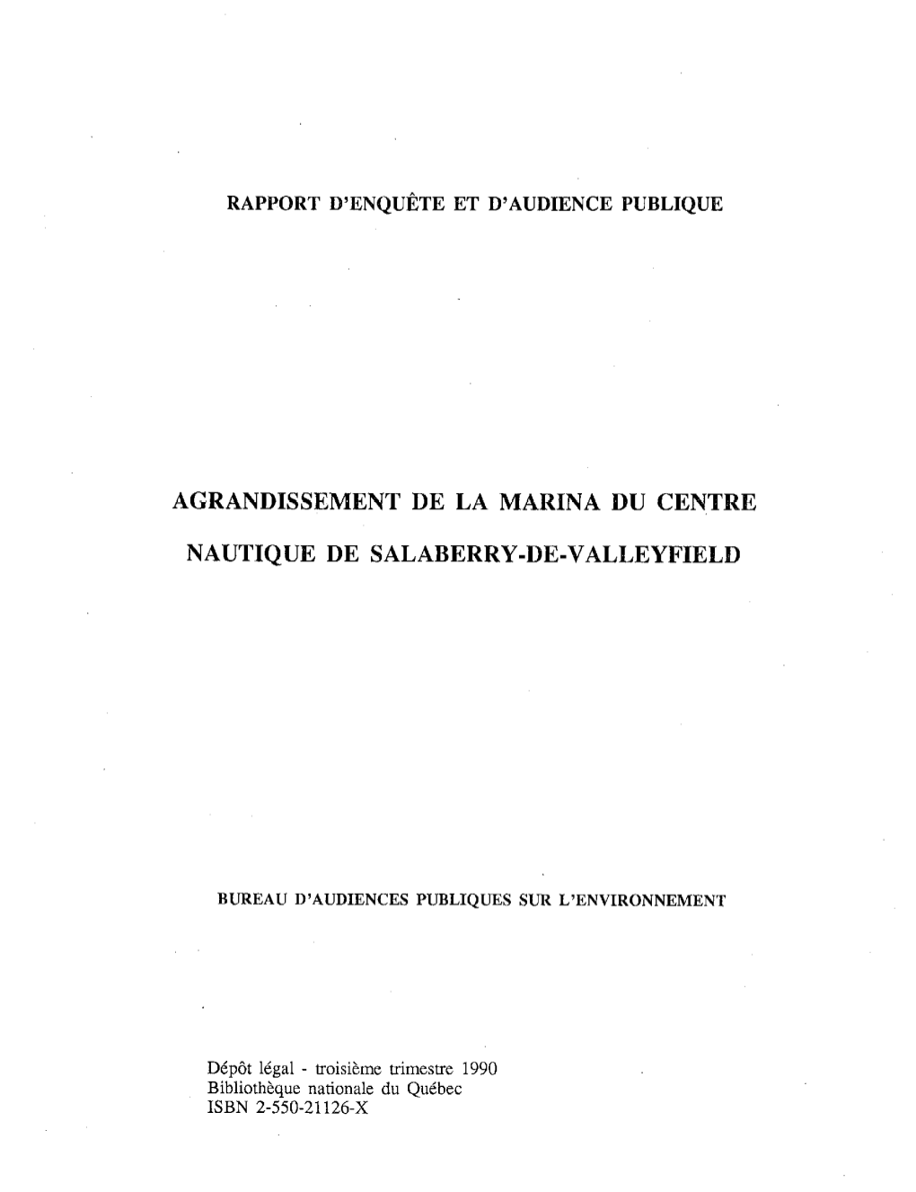 Agrandissement De La Marina Du Centre Nautique De Salaberry-De-Valleyfield