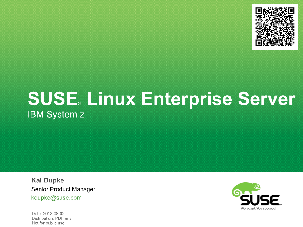 SUSE Linux Enterprise Product Lifecycle