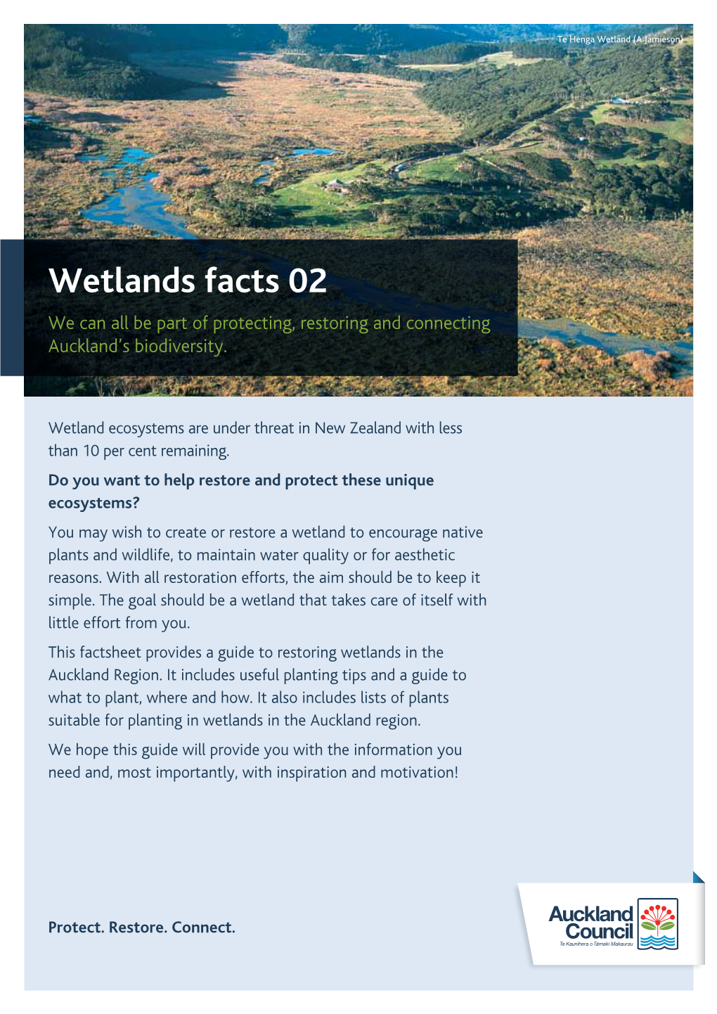 Wetlands Restoration Guide