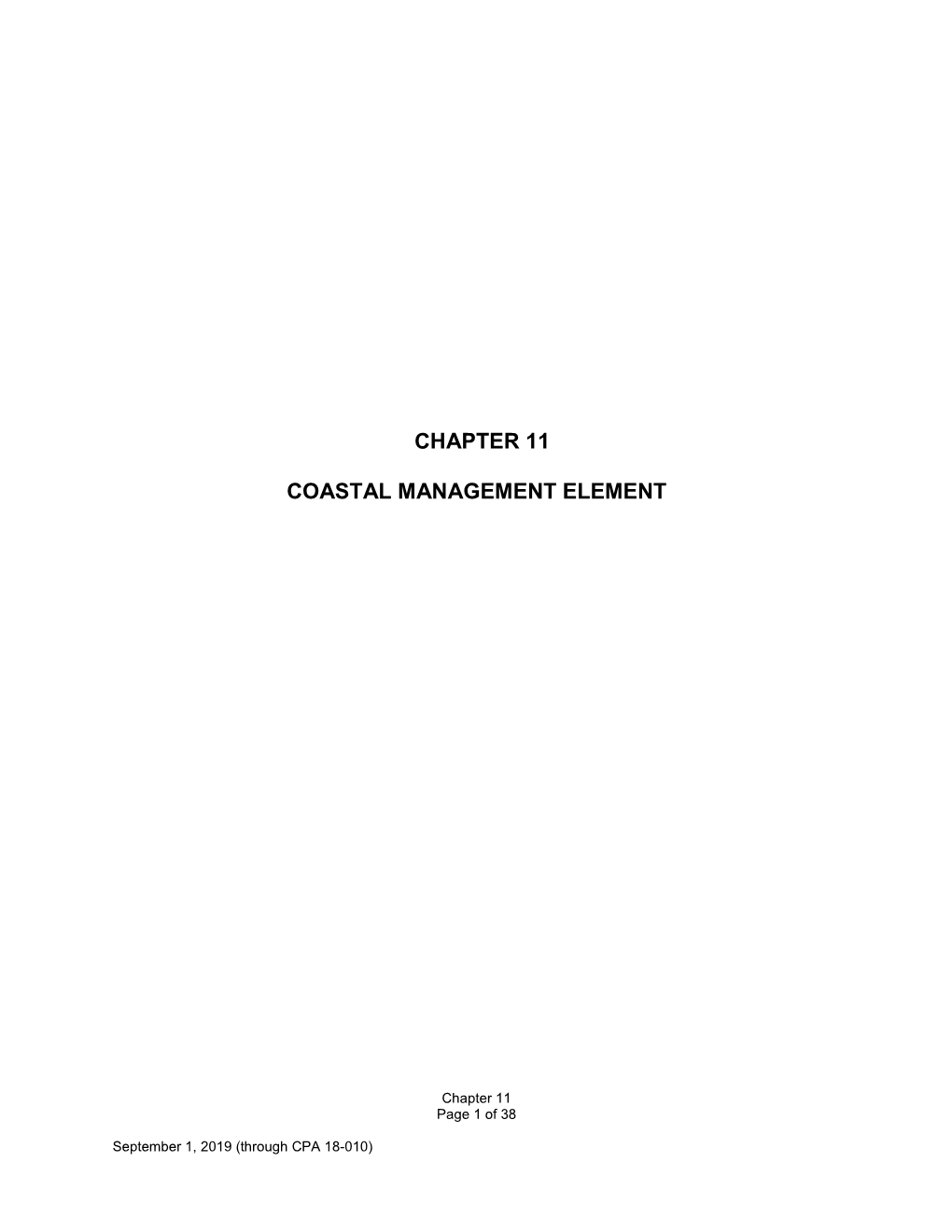 Chapter 11 Coastal Management Element