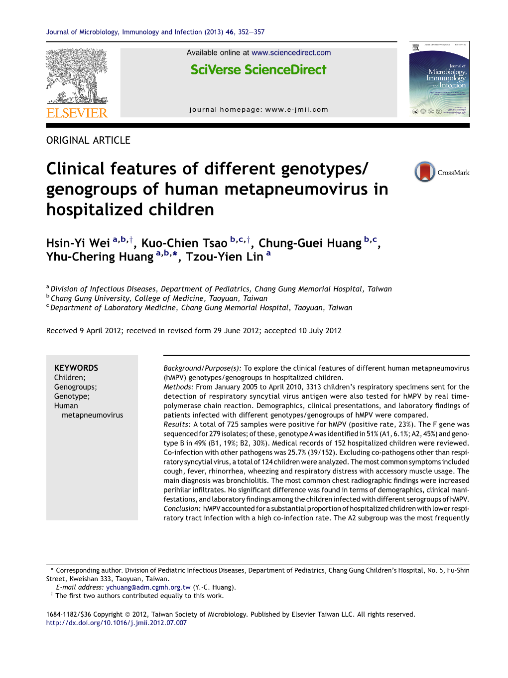 Clinical Features of Different Genotypes/Genogroups of Human