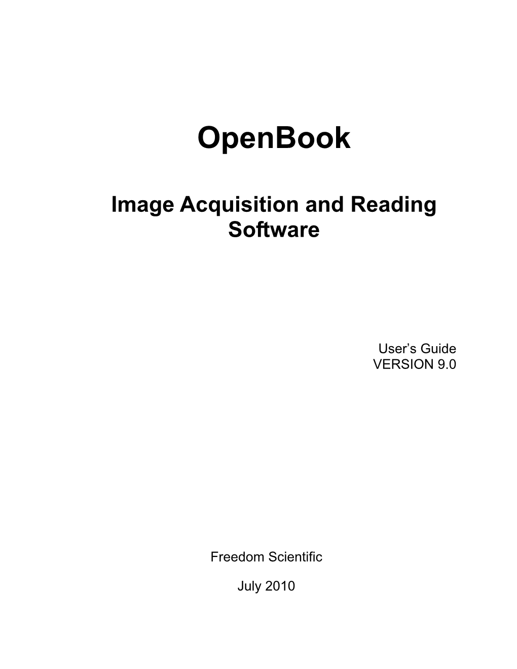 Openbook User Manual (PDF)