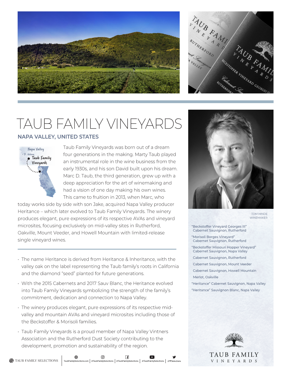 Taub Family Vineyards Napa Valley, United States