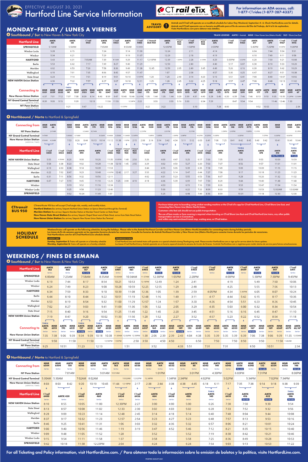 Hartford Line Service Information Buy Tickets Using Your Mobile Device – Available for Android Or Apple