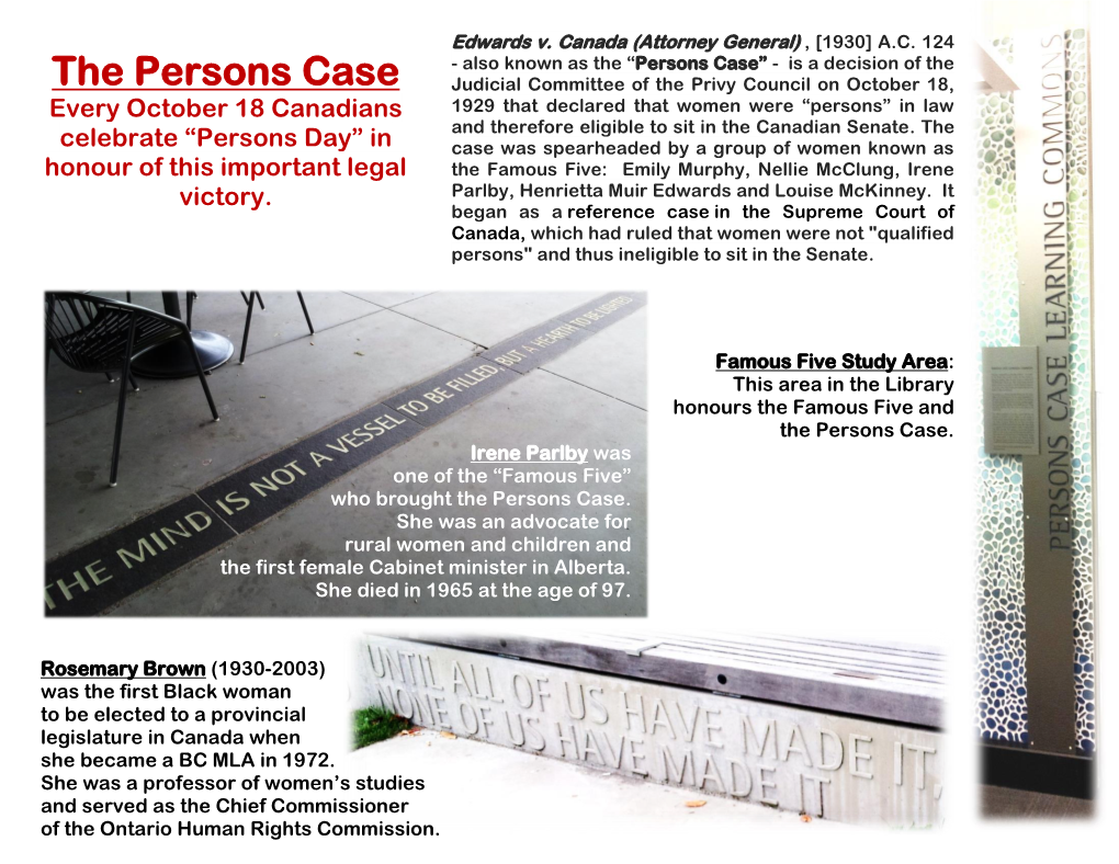 The Persons Case