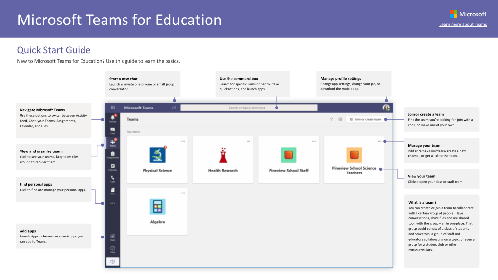 Microsoft Teams for Education Quick Start Guide