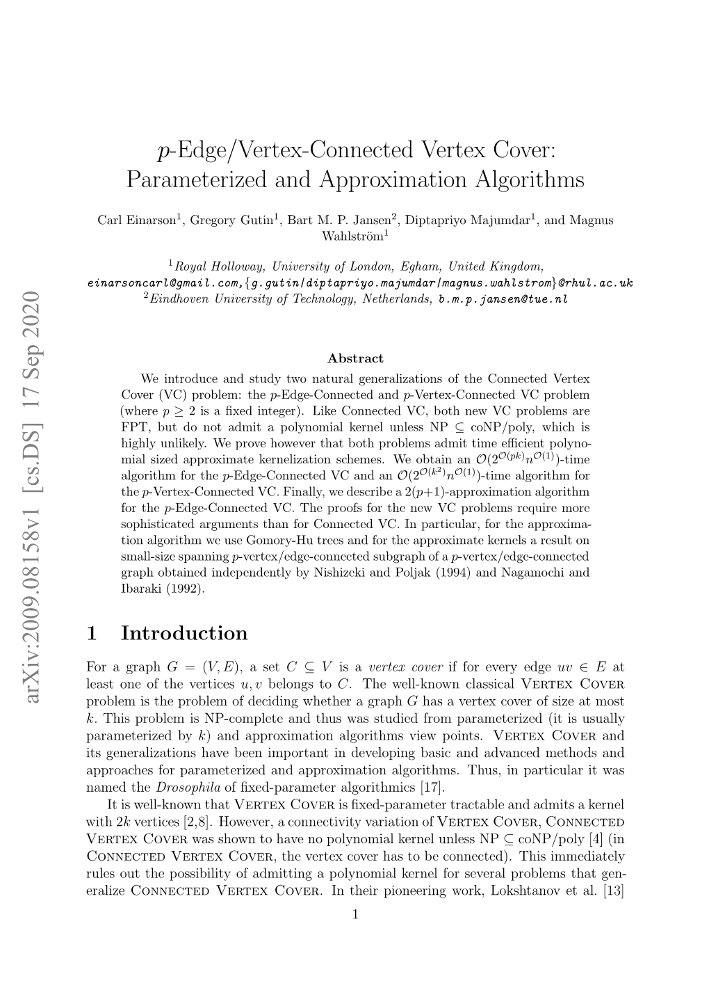 P-Edge/Vertex-Connected Vertex Cover: Parameterized And