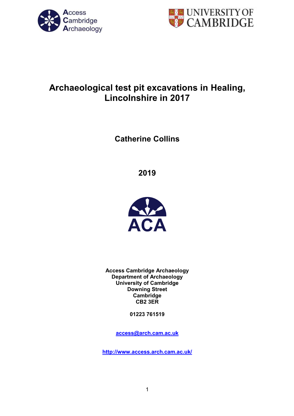 Archaeological Test Pit Excavations in Healing, Lincolnshire in 2017