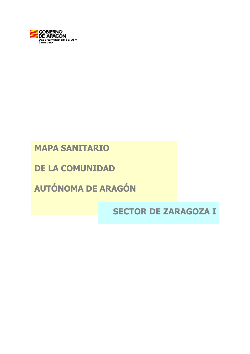 Mapa Sanitario De La Comunidad Autónoma De Aragón Sector De