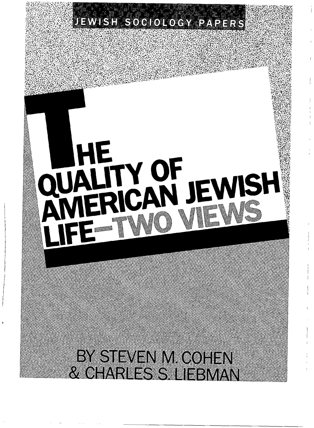 )F&gt;.^ by STEVEN M. COHEN & CHARLES S. LIEBMAN