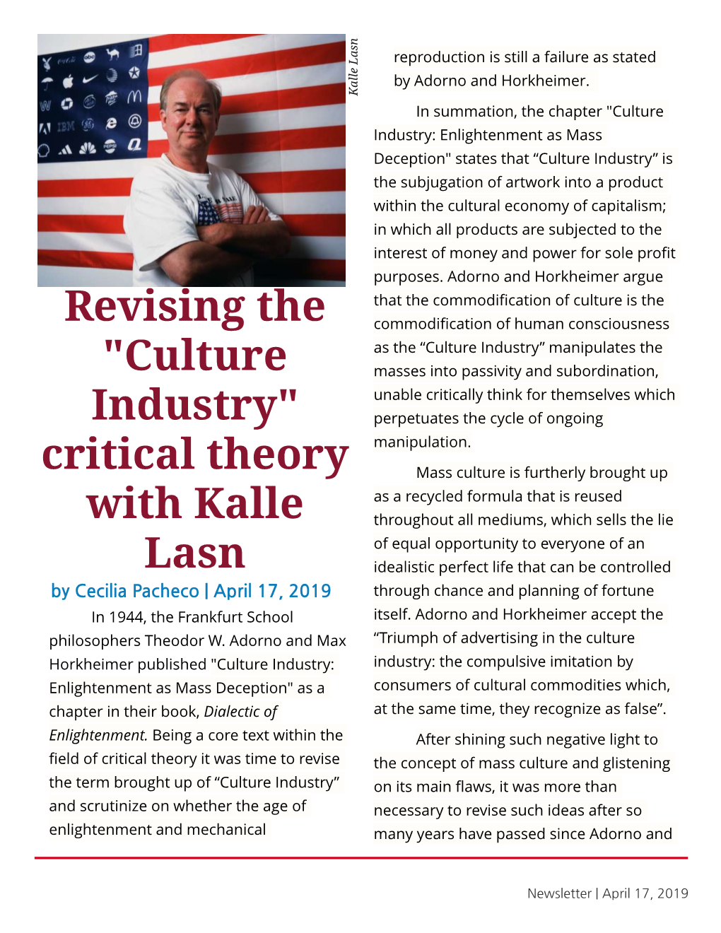 Critical Theory with Kalle Lasn