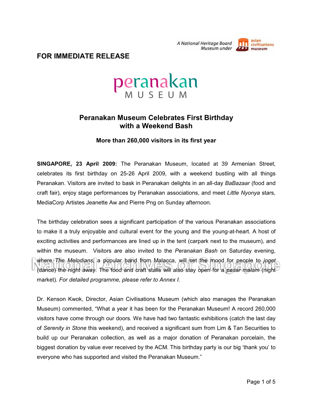 Press Release