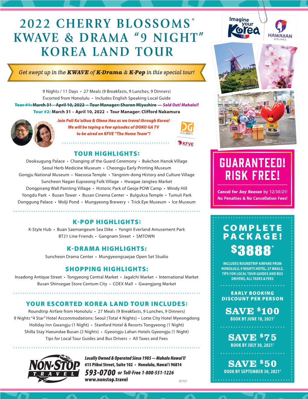 2022 Cherry Blossoms° Kwave & Drama “9 Night” Korea Land Tour